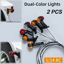2 PCS Toy Crawler Truck Side Marker 2-Color LED Lights CBY-024 For Tamiya 1/14 RC Tractor Tipper Dump Truck JUWUBA Upgrade Parts