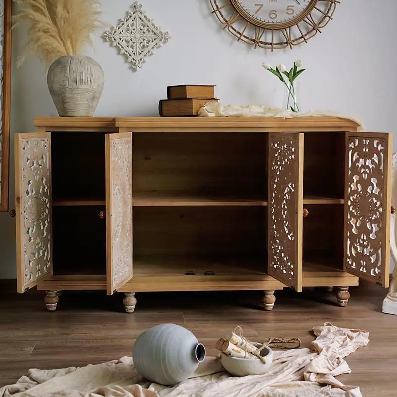 cabinet, clothing store dining bar, living room carved decorative cabinet against the wall