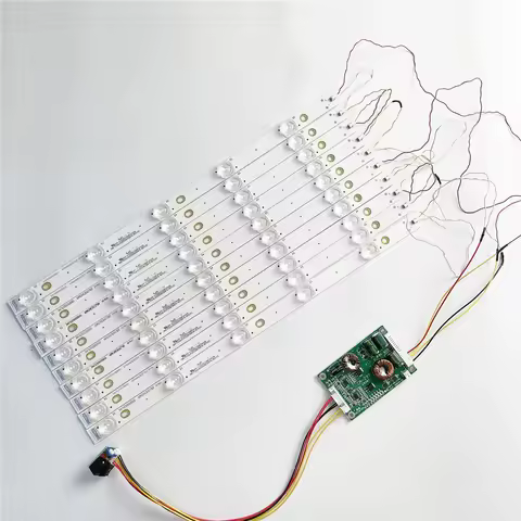 10 pcs 425mm LED Backlight 5 Lamps strip kit Board w/ Optical Lens Fliter for 39 40 42 43 inch LCD LED TV 12V input update CCFL