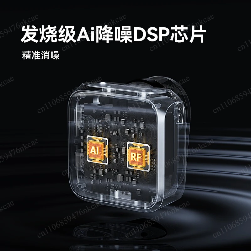 Wireless microphone clip-on collar singing one for two live video recording sound microphone