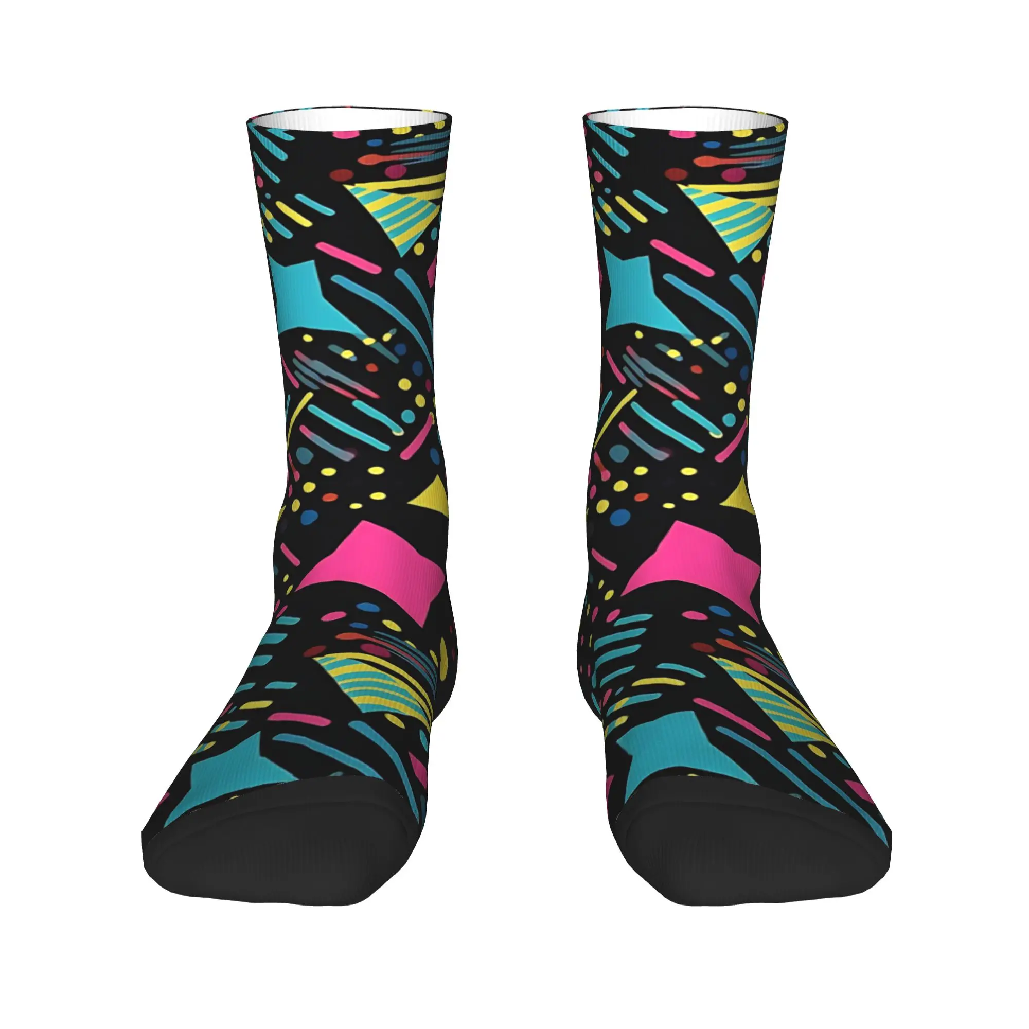 Couple Socks Abstract S   (1)  Stockings Anti Bacterial Soft Socks Winter Retro Graphic Running Socks