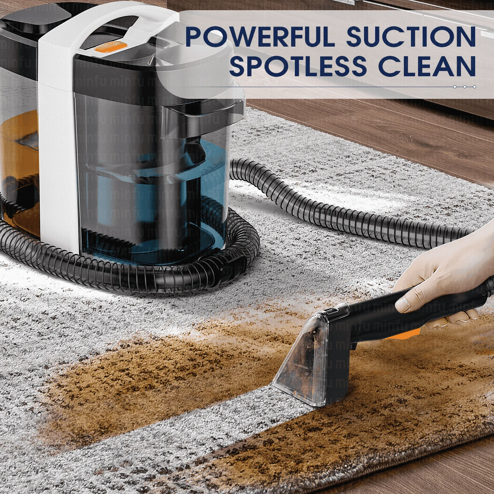 Portable Lightweight Smart Carpet Cleaner Multifunctional Wet and Dry Vacuum Cleaner Home Hotel Car RV Handheld Garage Cleaner
