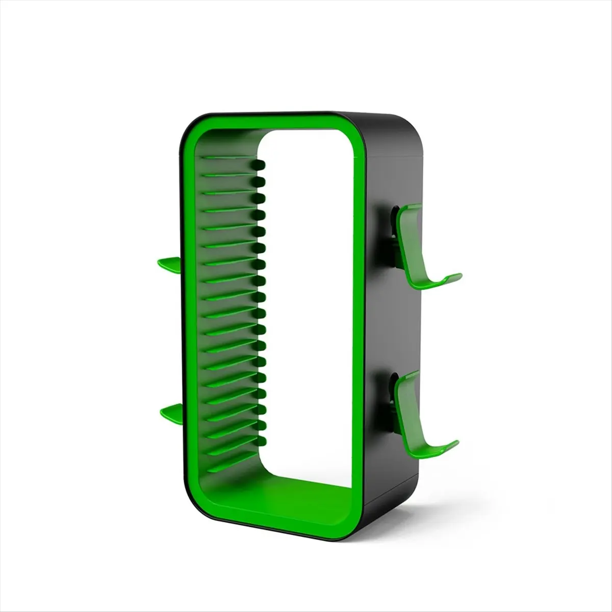 【ELEVATE LIFE】Game Storage Rack for Multi-Function Disc Rack P5 Game Disc Holder Game Disc Rack Without Dual Charger Black-Green