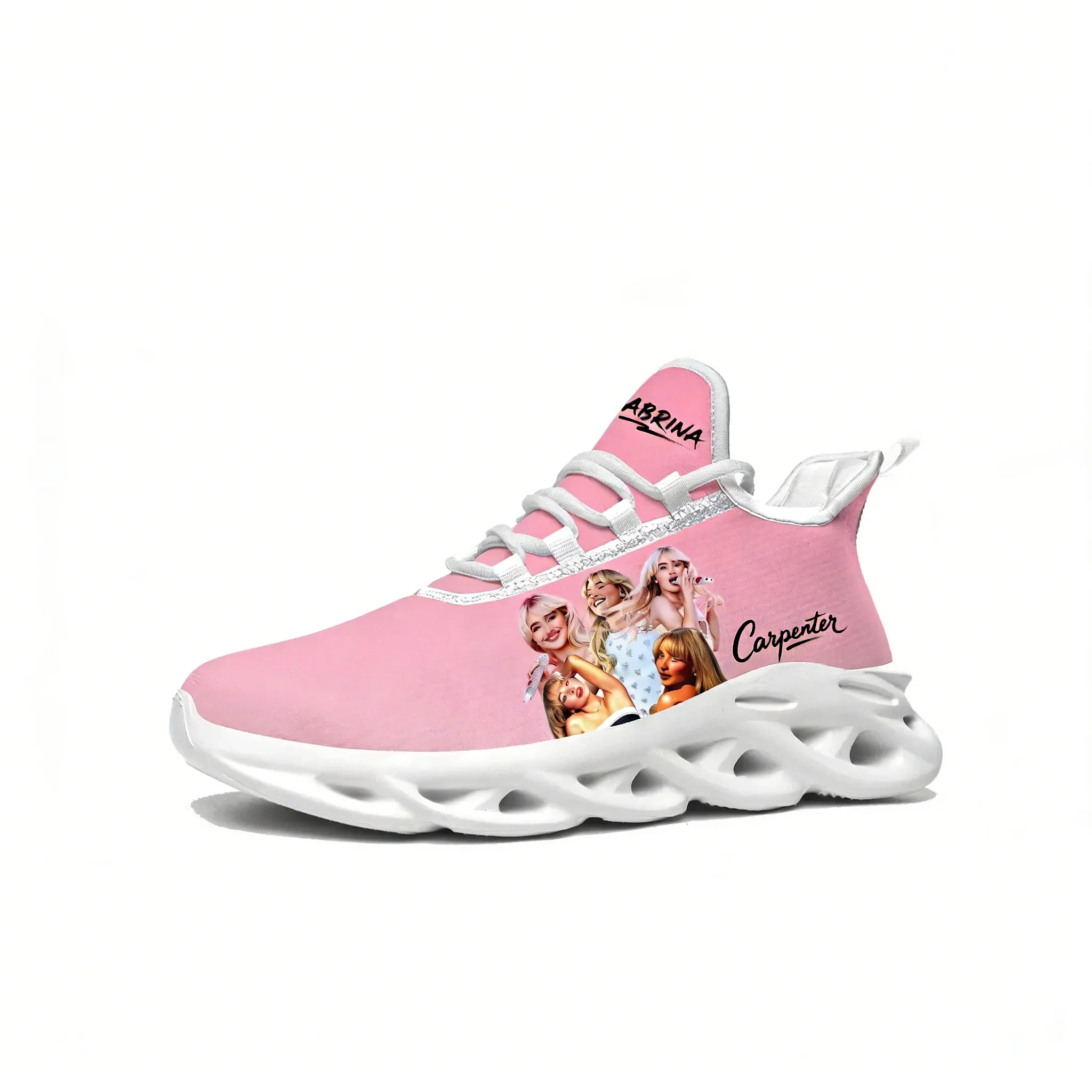 Sabrina Carpenter Sports Sneakers, chaussures de course pour homme et femme, baskets de chanteuse pop, chaussures à lacets en mesh, chaussures durables, chaussures personnalisées, blanches