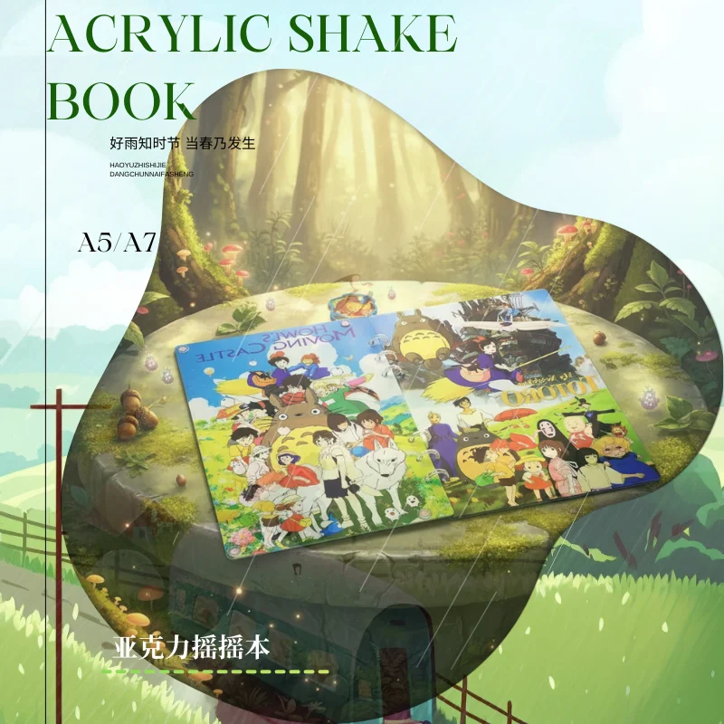 

Acrylic Shake Book A5 A7 Chihiro Classic Animation Handbook Diary Shorthand Loose-Leaf Book Student Stationery Friends Gift