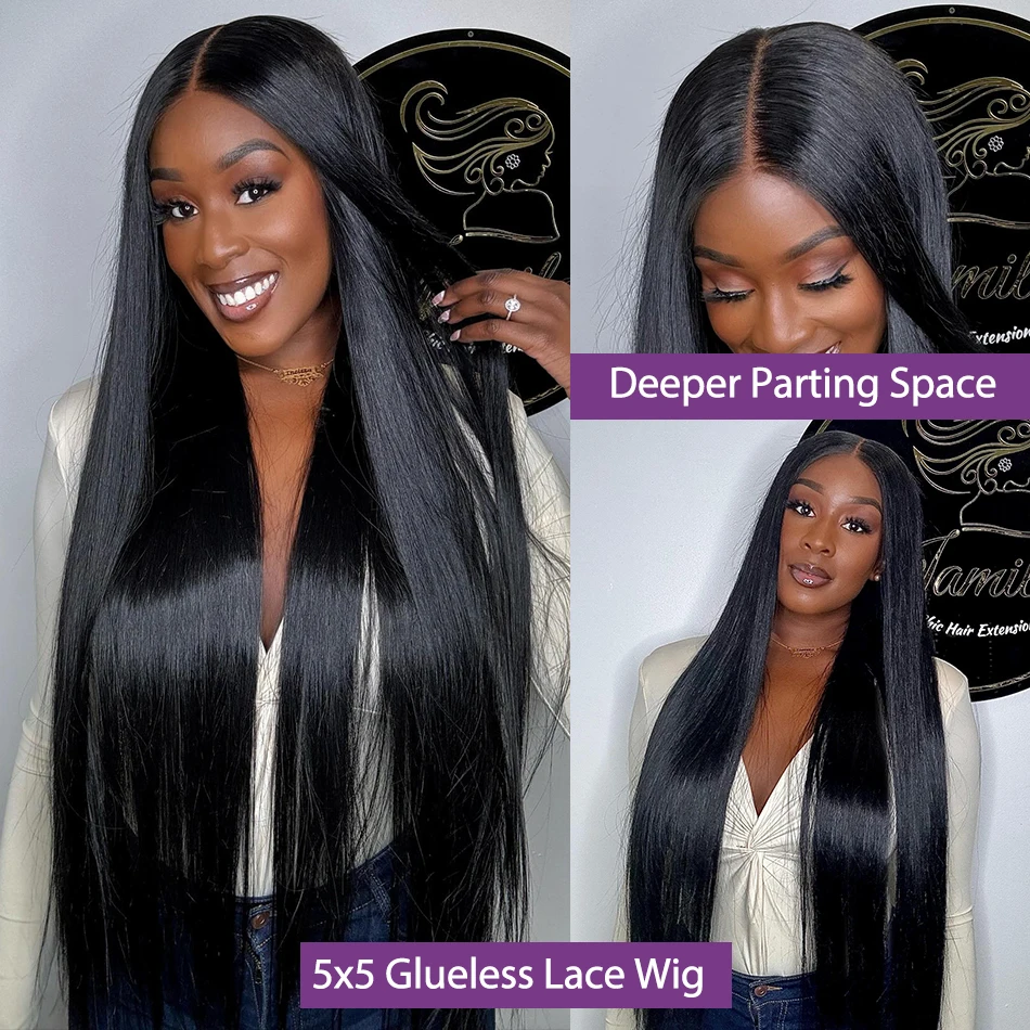 30 32 Inch Bone Straight Hd Transparent Lace Frontal Human Hair Wigs 13x4 136Pre Plucked Lace Remy Brazilian Front Wig For Women