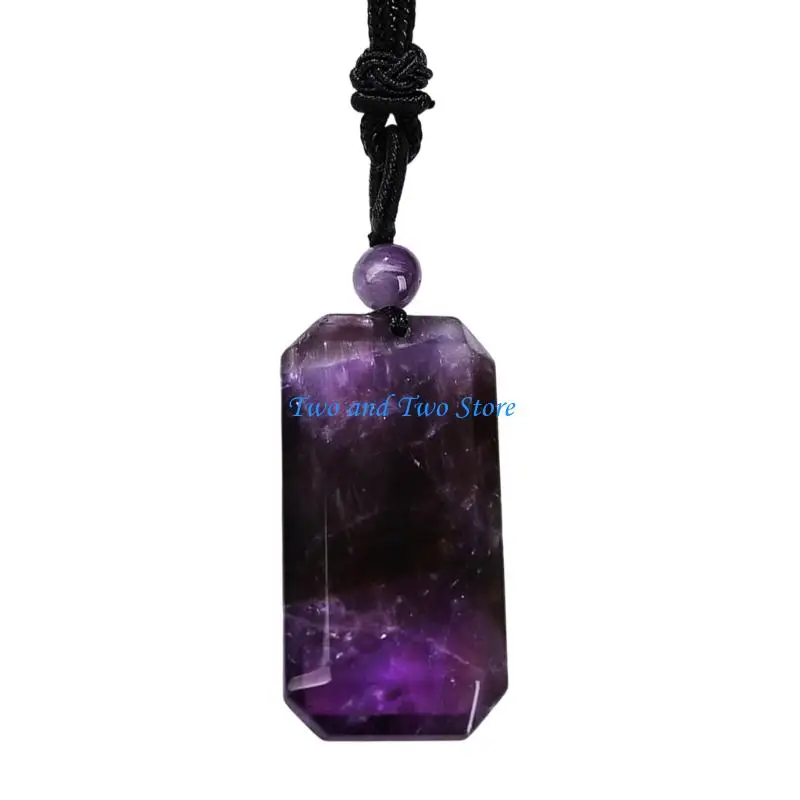 

HX6F Versatile Length Stone Pendant Necklace Ergonomic Designs for All Day Comfort