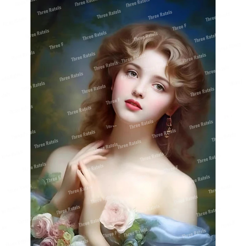 Three Ratels ZC1320 Medieval aristocratic girl nostalgic art poster for room decoration self pasting