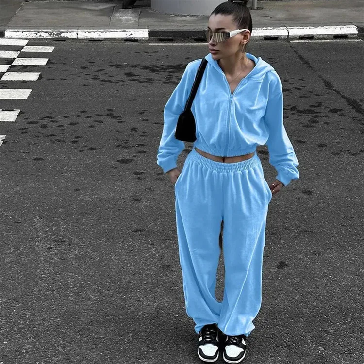 Sets For Women 2 Pieces Autumn Casual Sports Long Sleeved Zipper 2024 Women\'s Trend Pants Sets Cardigan Elastic Tracksuit