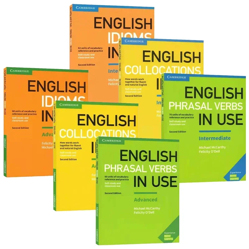 

Collocations/idioms/phrasal Vocabulary in Use Verbs Cambridge English Color Printing Intermediate/Advanced 3 Books English Books