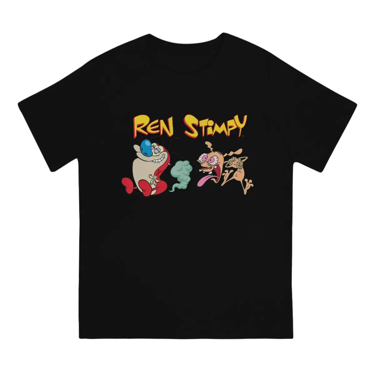 Movie Ren And Stimpy Not Good T Shirt Vintage Fashion Men's Polyester Tshirt O-Neck