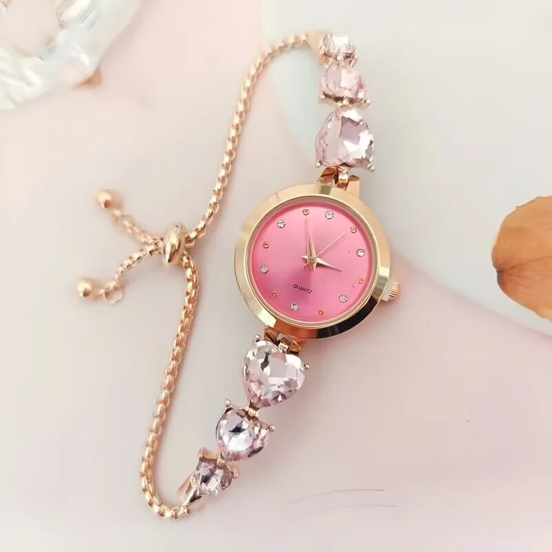 2025 Orologio da donna con bracciale con diamanti Love, stile college, moda, pigro, design personalizzabile