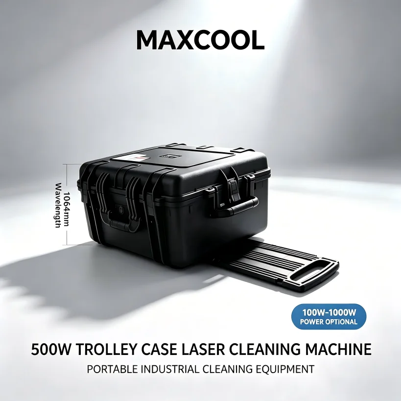 500w 1kw High Precision Pulsed Laser Cleaning Machine for SS CS Iron Aluminum Wood Paint Removal Tools Trolley Case Rust Cleaner