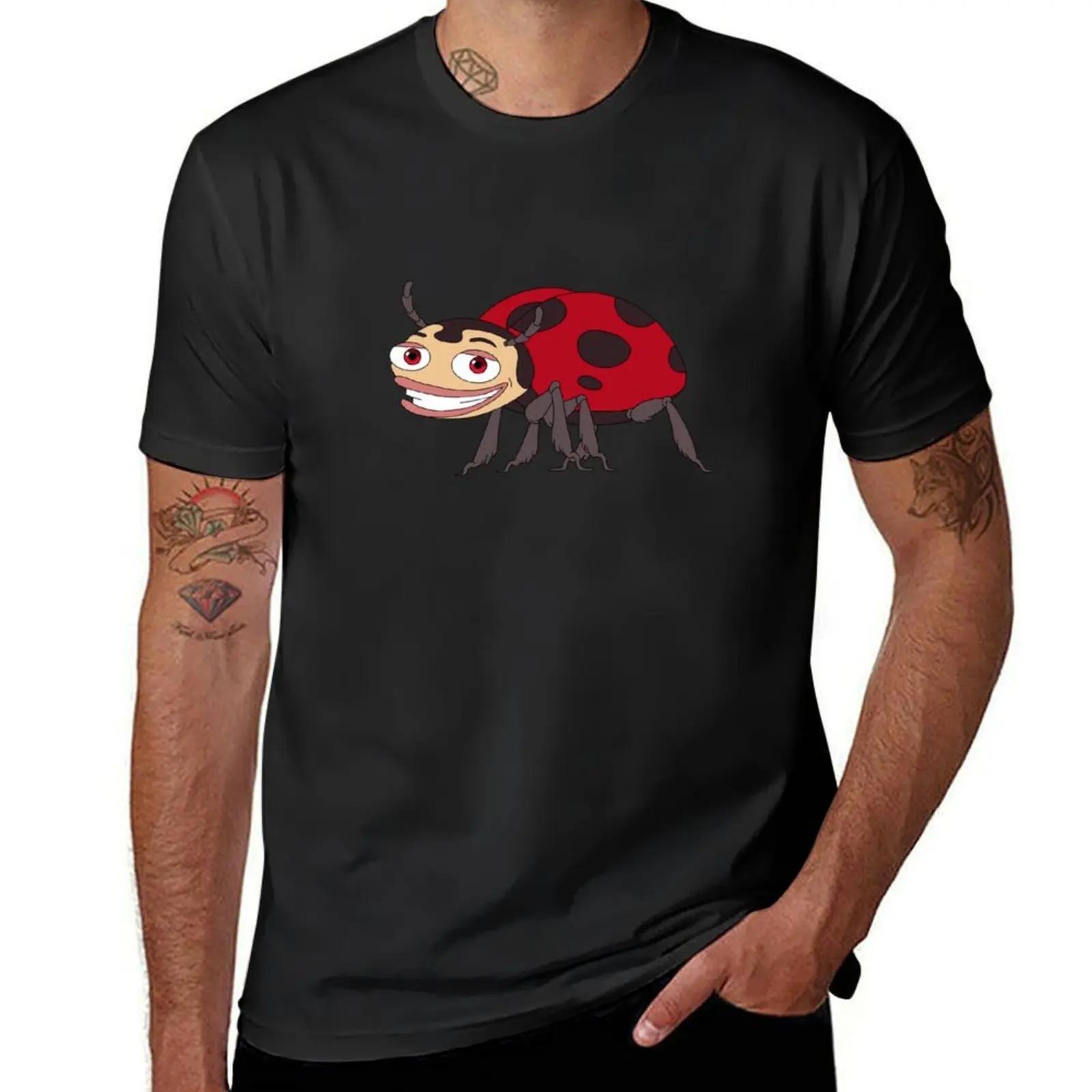 Big Mouth Ladybug T-Shirt cute tops sweat mens t shirts casual stylish