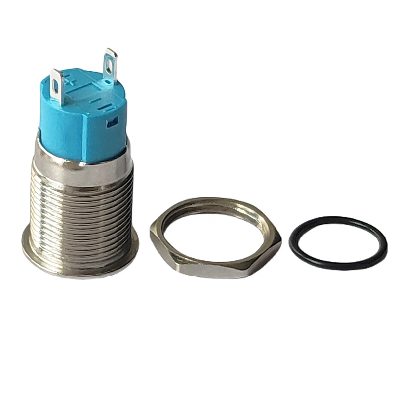 1 قطعة 12 مللي متر 2Pin زر معدني التبديل الإغلاق الثابت لا ضوء مقاوم للماء زر ضغط معدني الذاتي قفل لوحة سيارة عالية شقة رئيس