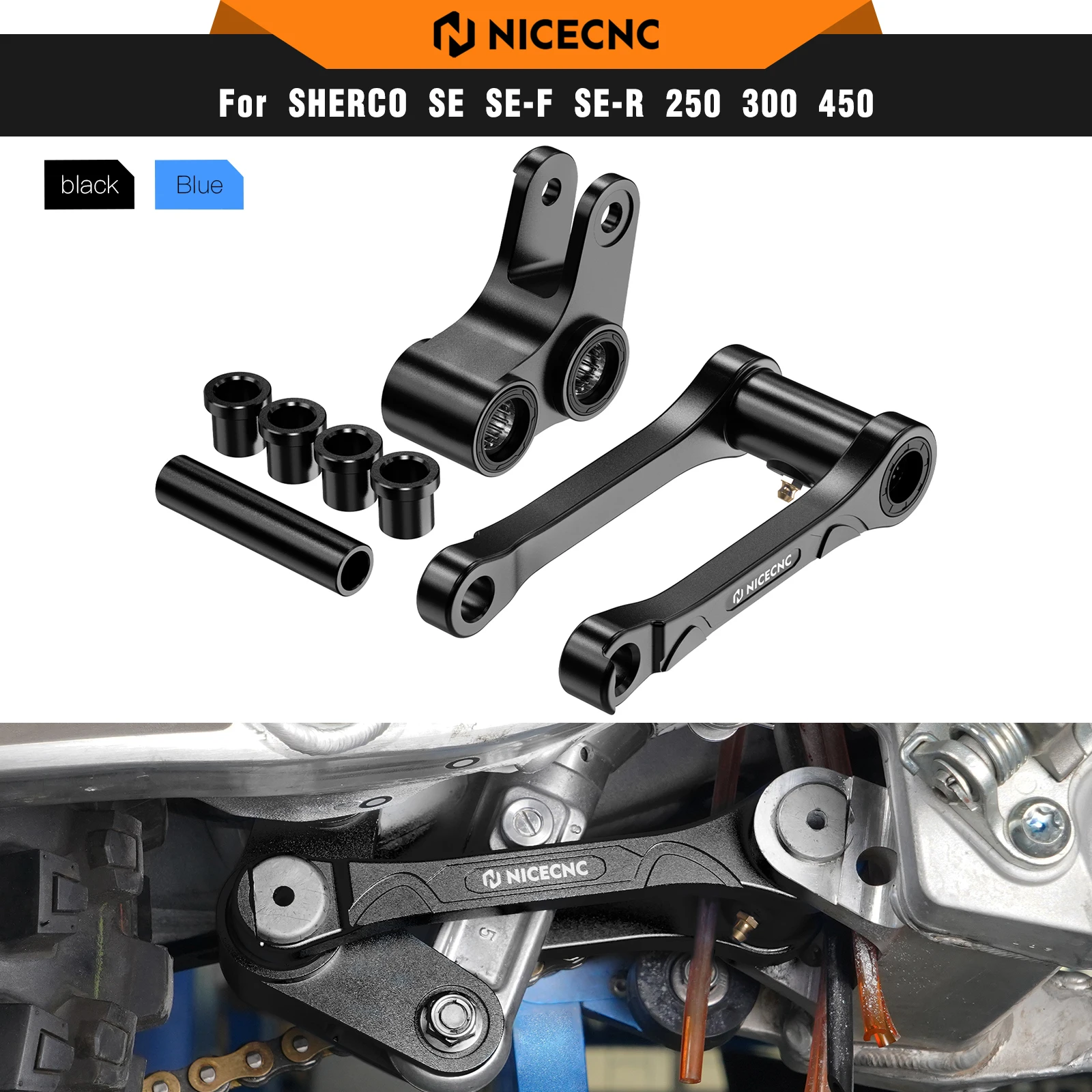 

NICECNC For Yamaha YZ125 YZ250 2006-2024 1.5'' Rear Suspension Lowering Link YZ125X 2020-2023 YZ250X 2016-2023 WR250F WR450F