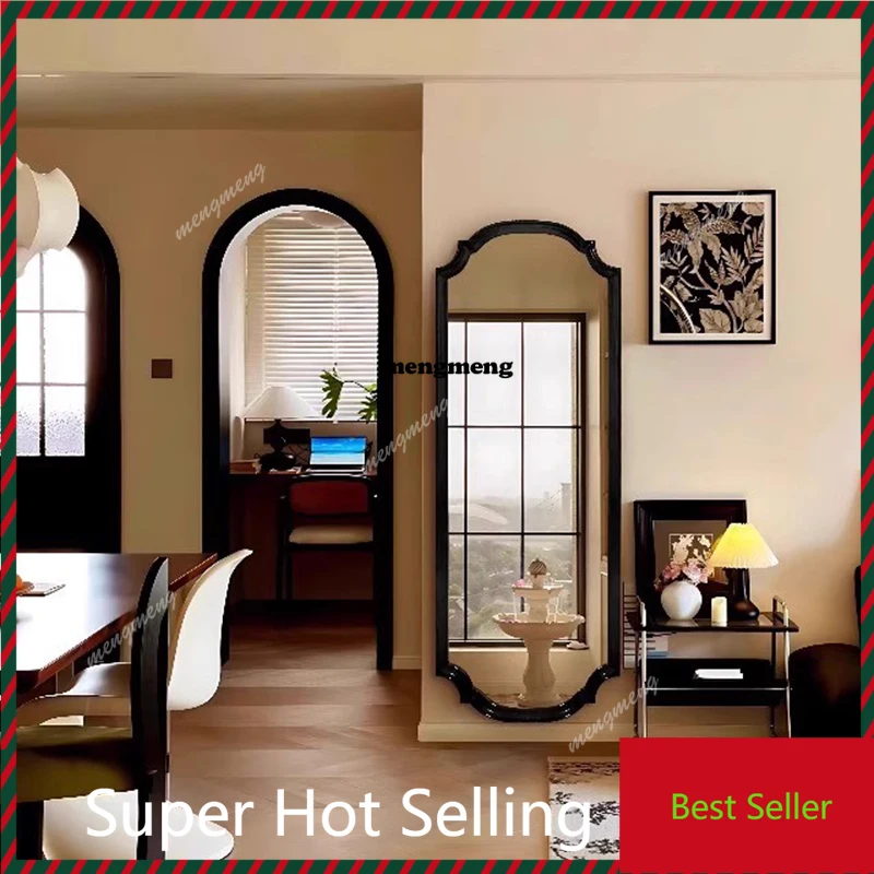 

Vintage Decoration Mirror Living Room Wall Modern Art Full Body Mirror Bedroom Korean Style Luxury Wooden Espelhos Home Products