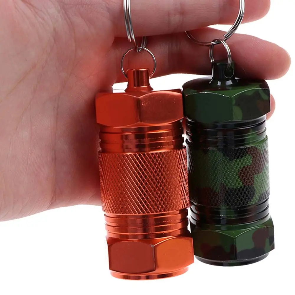 

Storage Bottles Pill Cases Keychain Drug Organizer Pocket First-Aid Canister Capsule Container Pill Box Waterproof Seal Tank