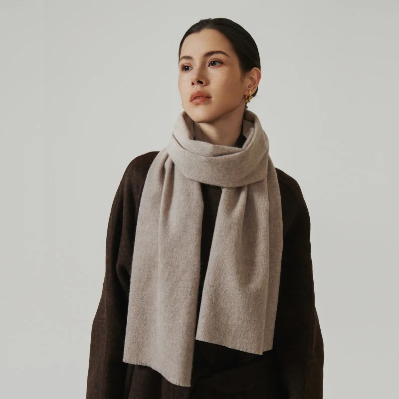 

Scarf Winter Women Wool Long Shawl Solid Color Warm Accessory For Autumn Cold Weather Holiday Luxury