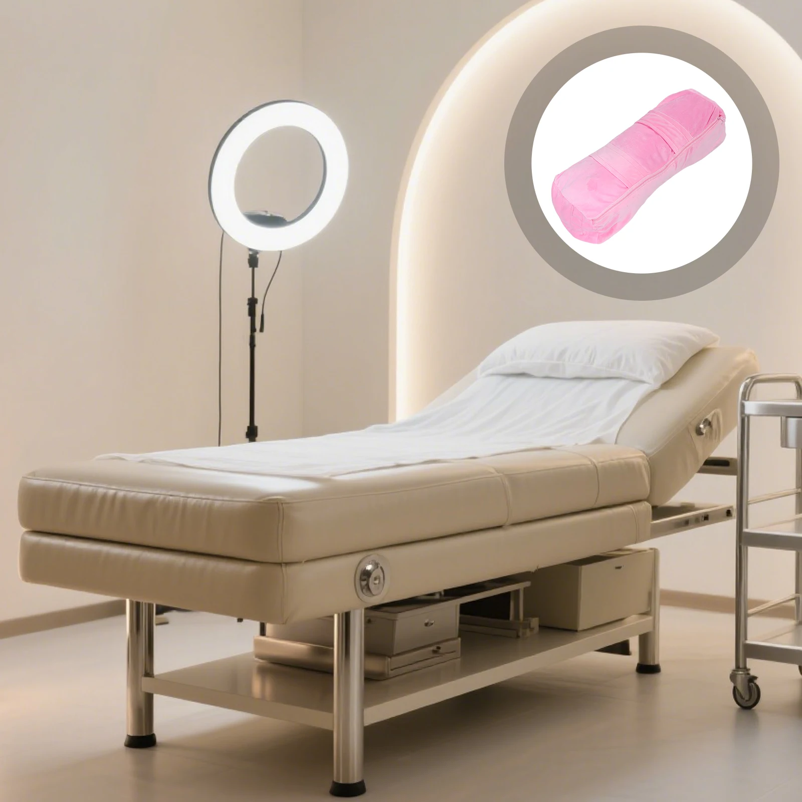 

U-Shaped Eyelash Extension Pillow Cover Ergonomic Neck Support Beauty Bed Lash Extension Face Rest Cover Professional Salon