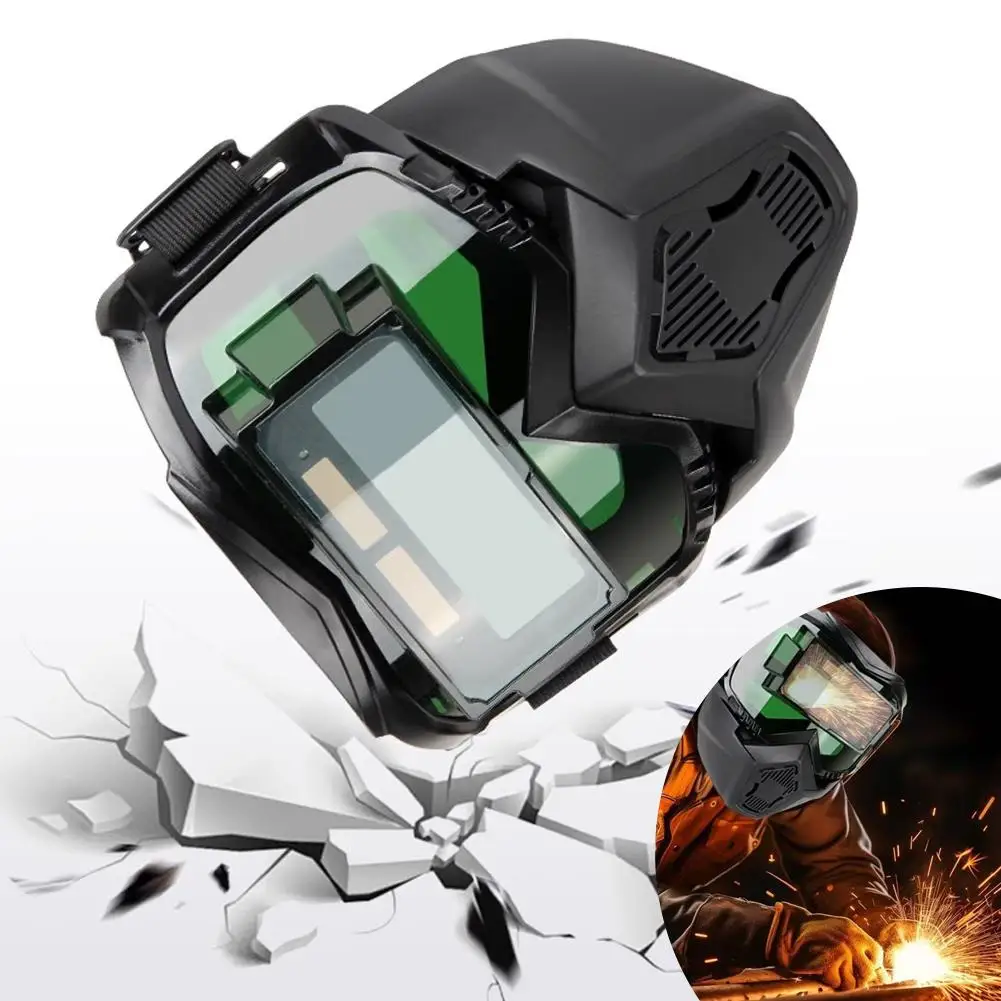 Automatic light-changing welding helmet Auto Darkening Welding Glasses Work Protective Equipment Adjustable Band Split Type Brea
