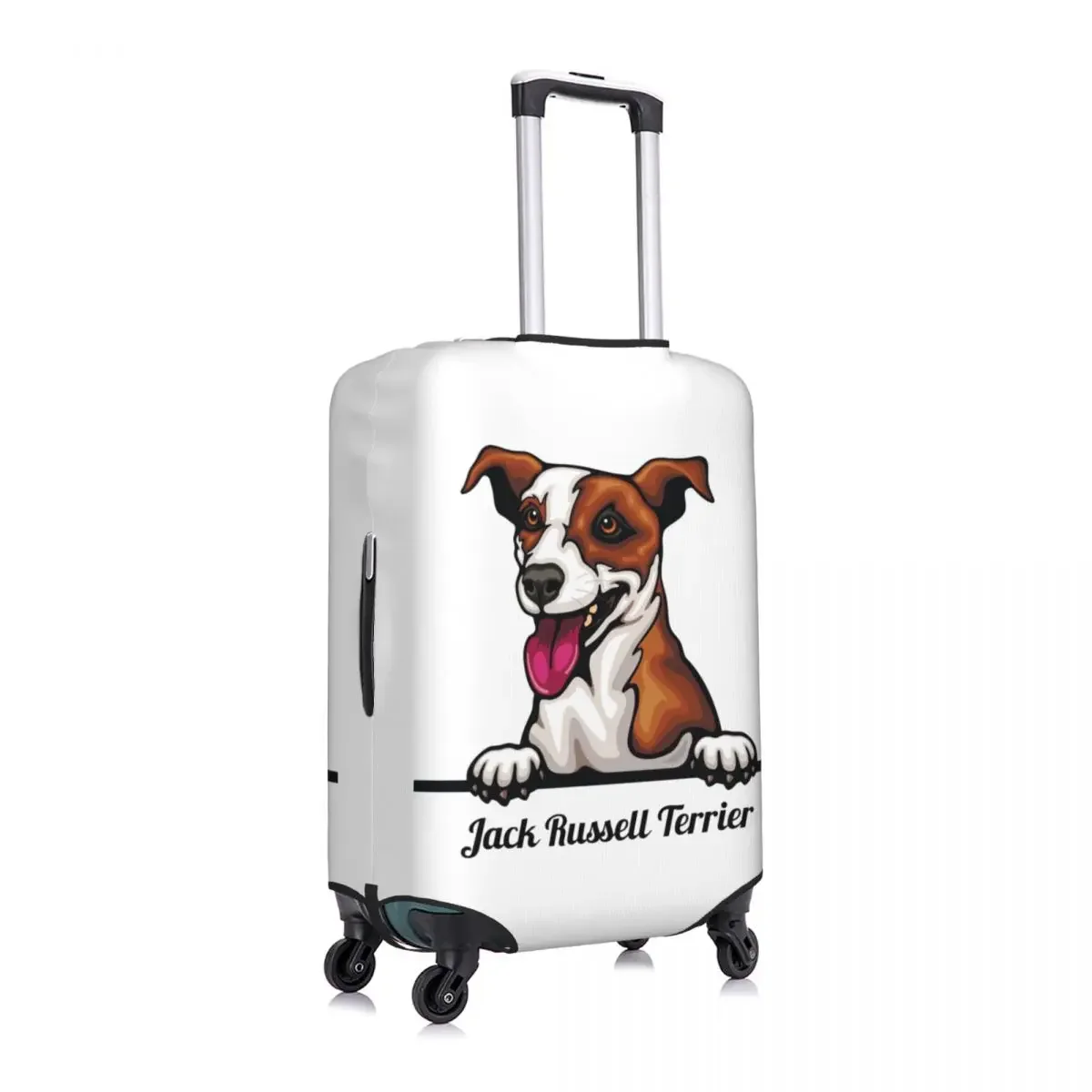 Juste de bagage personnalisée Peeking Dog Jack, démontage Terrier, housses de protection de valise à la mode, trempées pour 18-32 pouces