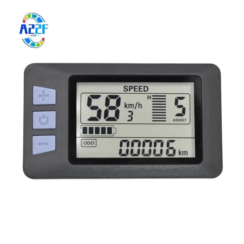 

A22F-P3H ЖК-дисплей для электрического велосипеда, приборная панель, дисплей, 24 В, 36 В, 48 В, 60 В для электрического скутера (5 контактов)