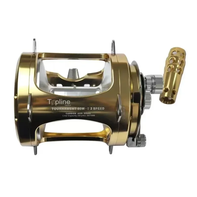 Original！ brand new 30W 50W 80W right-hand wheel all metal large game fishing reel, ocean saltwater deep-sea speed tuna reel