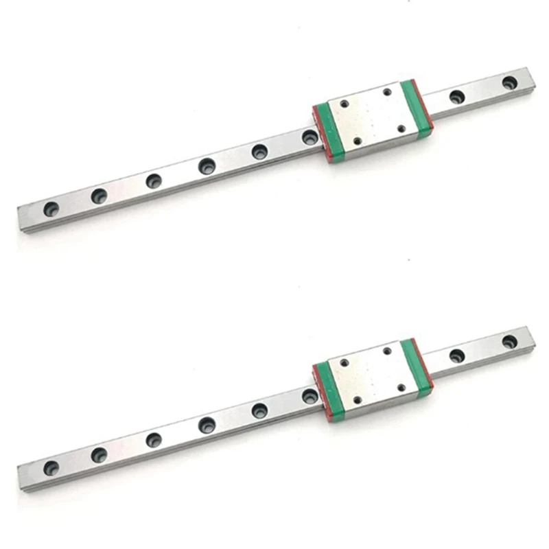 ABRU-2Pcs 7Mm Linear Guide Miniature Rail MGN7 150Mm Linear Rail And 1 Pcs MGN7H Miniature Rail Slider