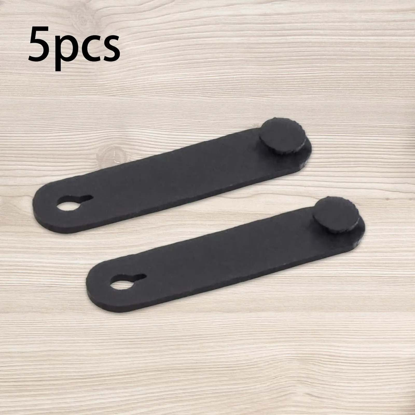 5Pcs Silicone Cable Organizer Ties Black Silicone Cable Straps for Computer Wire Charging Cords Bundling Earphone Office view 3