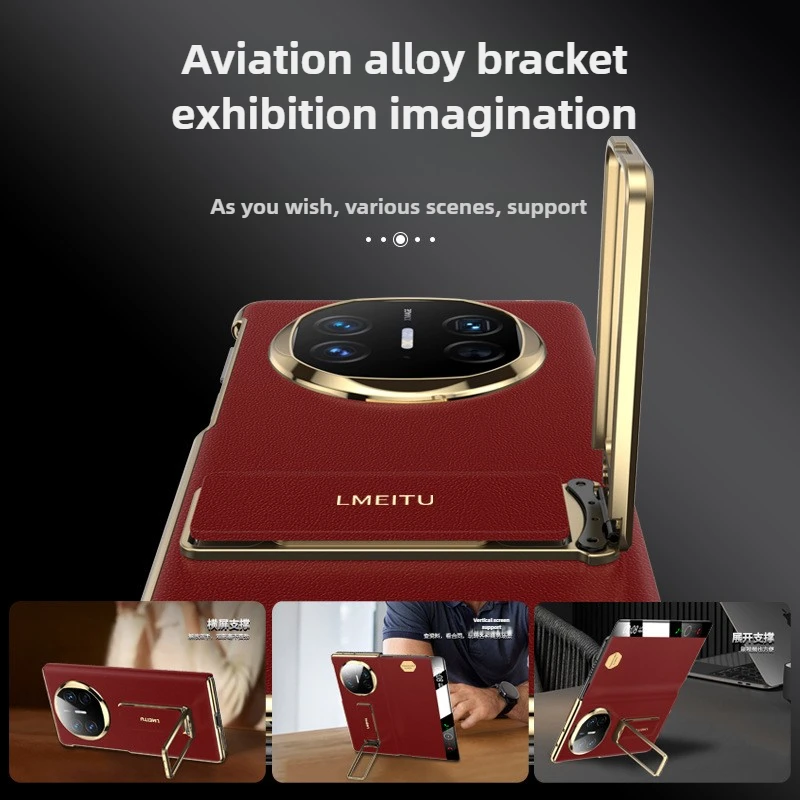 Luxurious Technology Leather for Huawei Mate X6 Case New magnetic wristband bracket anti-fall for Mate X6 diancang version Case