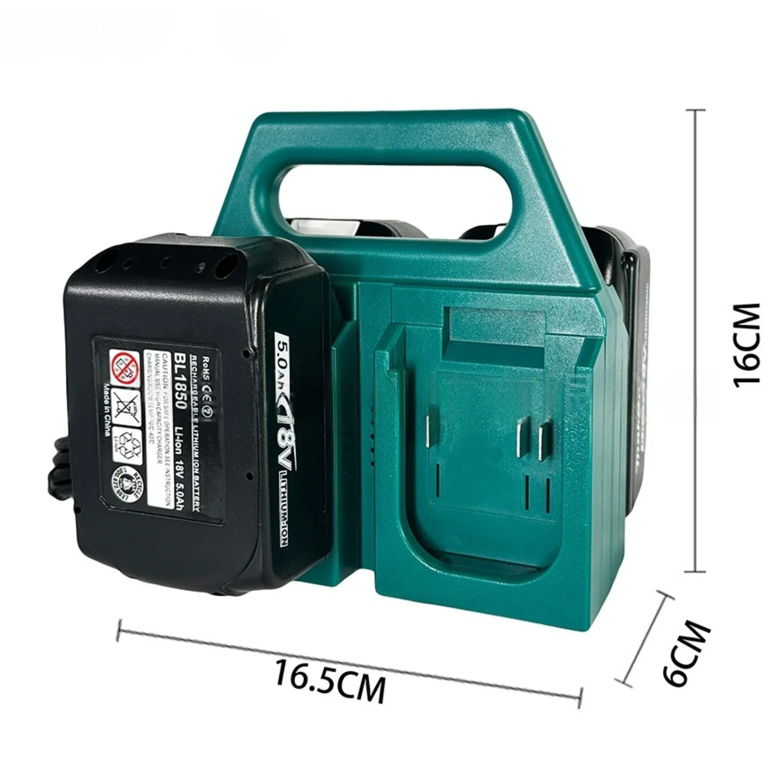Double Function Portable Handle Rack For Makita 18V Battery Storage & Charger Stand Fast Charging Station