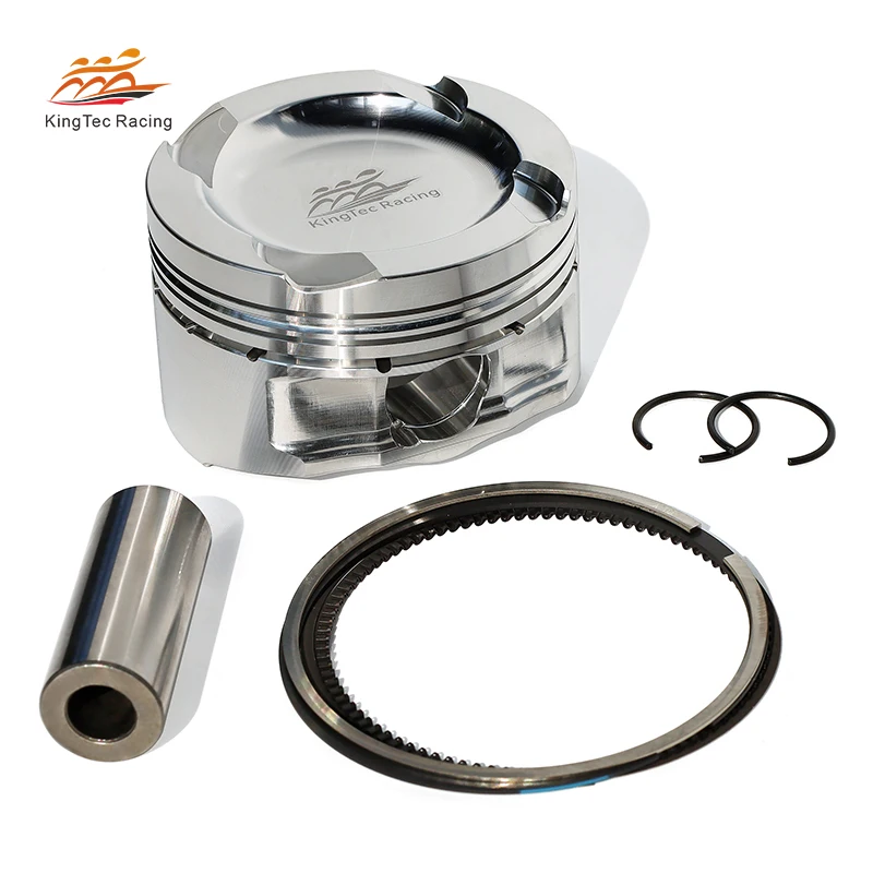 n54 pistons forged aluminum Kingtec 84mm 84.5mm n54b30 forged piston with pins ring clips for bmw 2006-2010 E90/E91/E92/E93 335i view 4