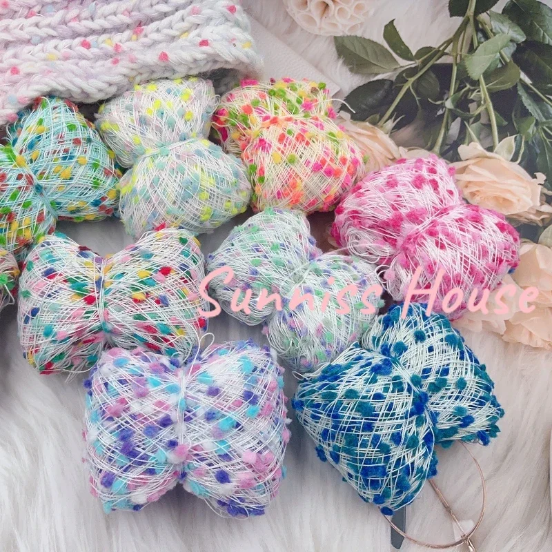 50g/roll Candy Yarn Mixed Thread Color Bean Bean Thread Handmade Special DIY Knitting Crochet Bulk Yarn Cushion Scarf Shoes Hats