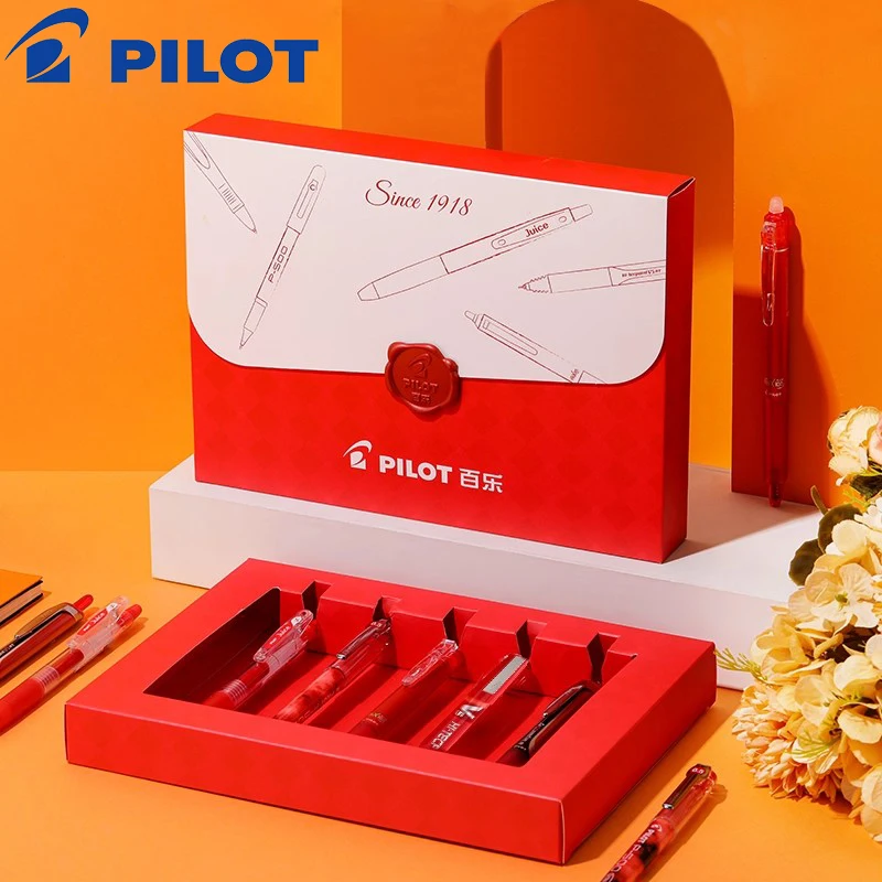 

Японская гелевая ручка PILOT, набор красных ручек, игольная ручка, коррекция учителя, домашнее задание, быстросохнущая канцелярская подарочная коробка