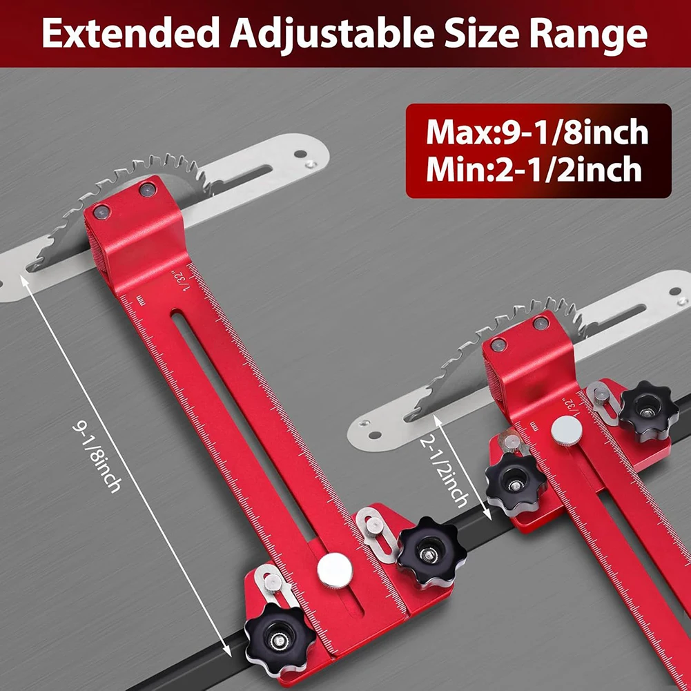 

1Set Thin Rip Jig Table Saw Guide Thin Rip Jig Safety Roller Bearing Table Saw Guide Router Table Fence Cutting Aluminum Tool