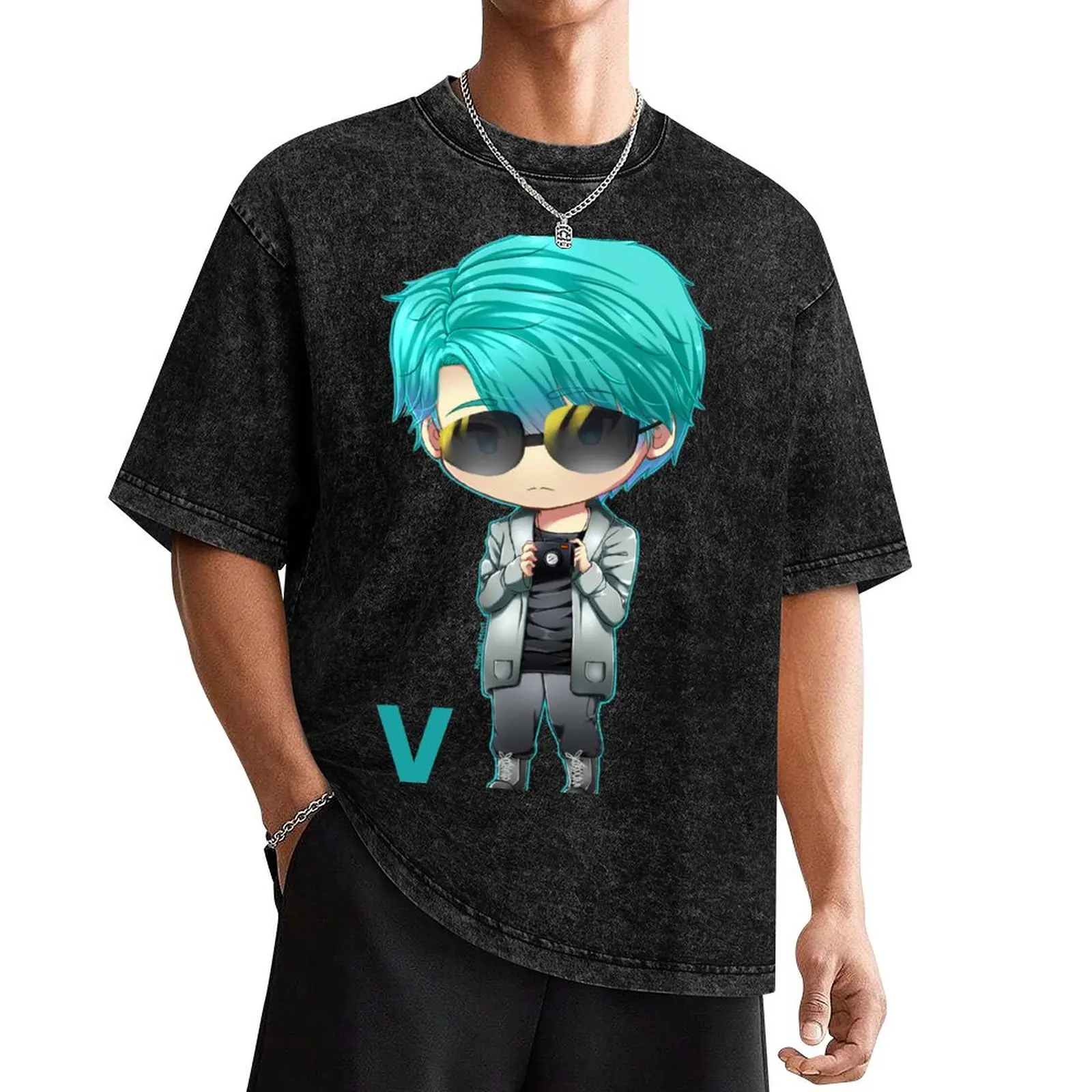 Mystic Messenger: V T-Shirt custom shirt vintage t shirts anime figures custom t shirt mens workout shirts