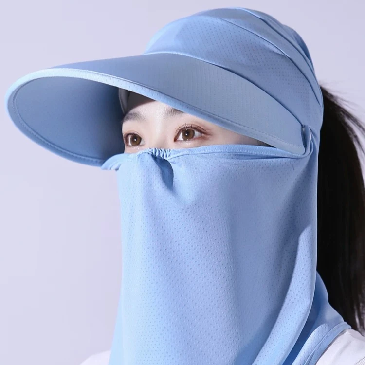 Sunscreen Veil Women's Mask Face Mask Full Face Mask Face Cover Thin Sunshade Neck Protection Hanging Ears