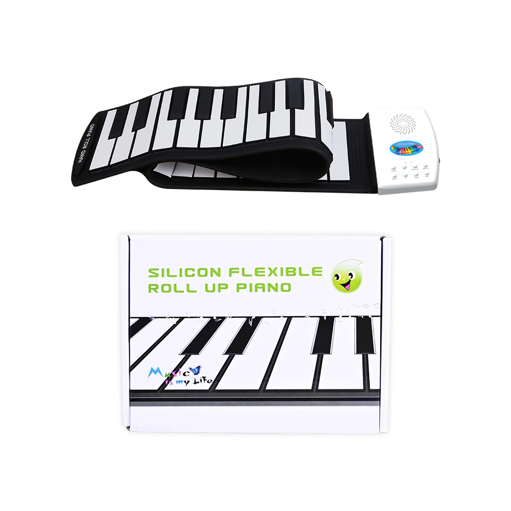 Hot Selling 49 Keys Children Beginner Practice Learning Silicone Roll Up Piano Portable Electronic Hand Roll Piano