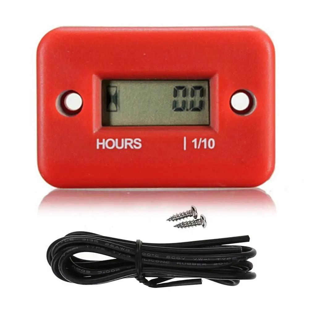 For lawn mowers, generators, motorcycles, farm tractors, marine compressors, ATVs, outboards, and chainsaws Digital Hour Meter