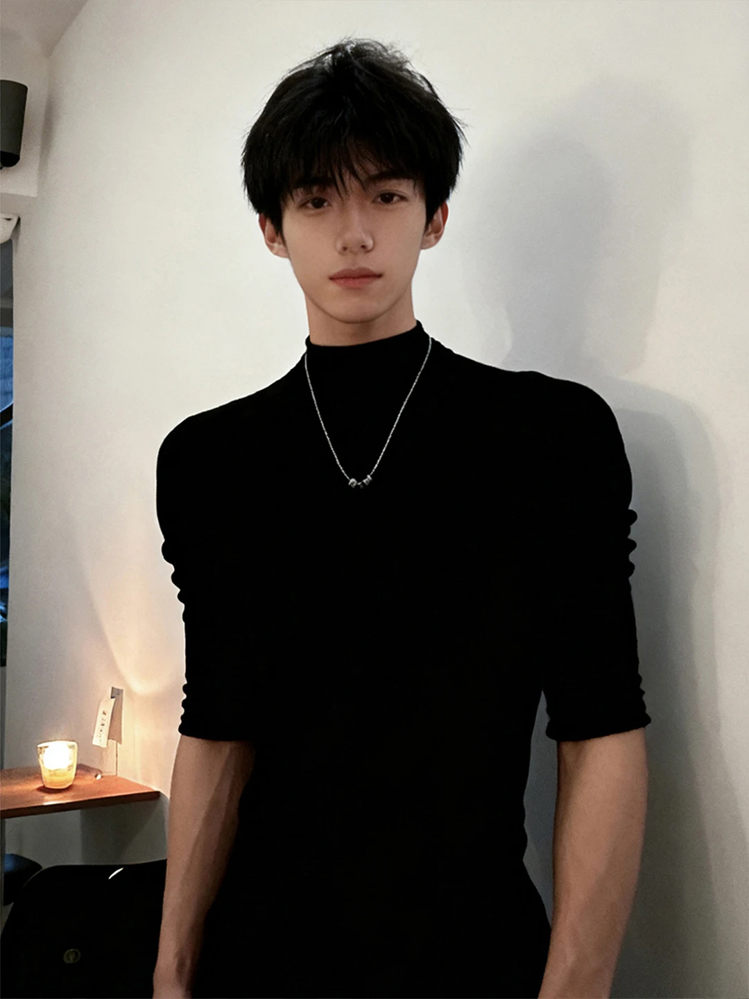 

Bla Slim Fit Long Sve T-irt Men's Sle Autumn Winter Thermal Base Layer irt Soft Polyester Casual Faion Top