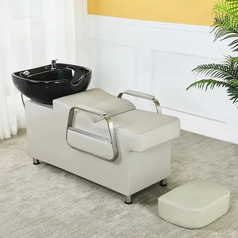 

Comfortable Trendy Shampoo Bed Professional Hair Nordic Salon Shampoo Bed Premium Simple Aesthetic Haarshampoo Bett Furniture