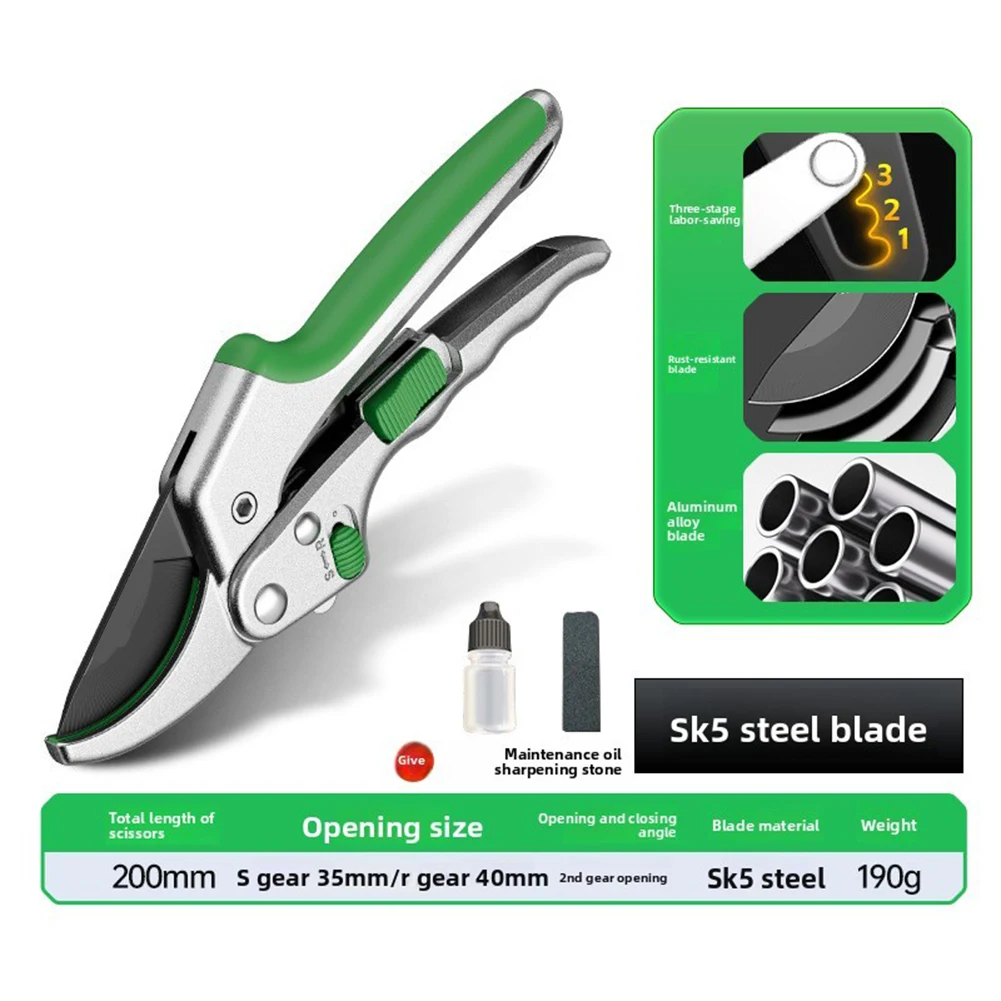 Multifunctional Pruning Shears With Locking Mechanism Professional Tree Trimmer Pruners Gardening Bonsai Steel Scissors