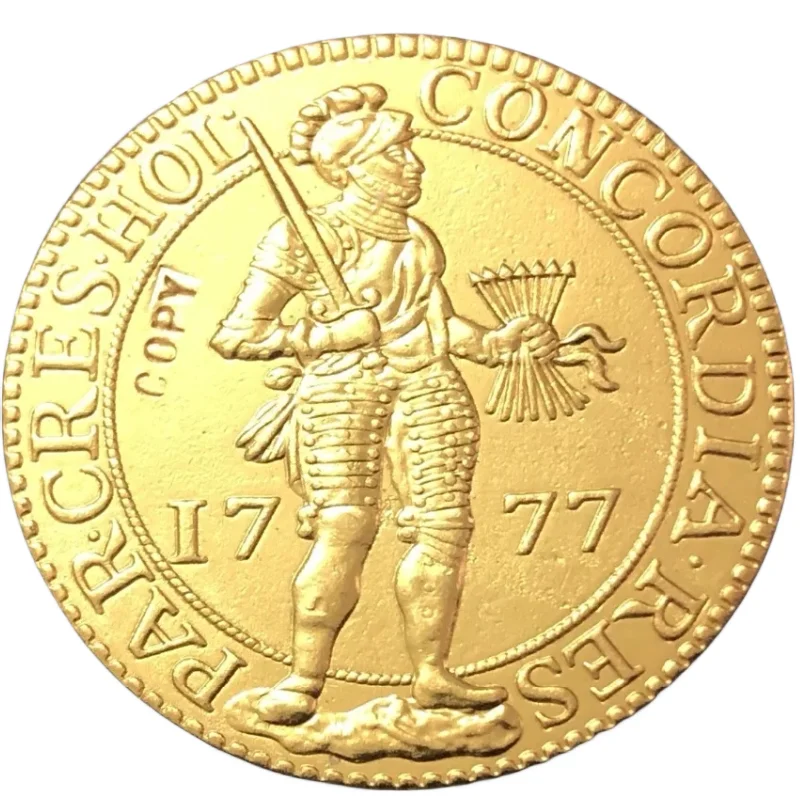 

1777 Dutch Republic (Holland) 2 Dukaten Gold Copy Coin