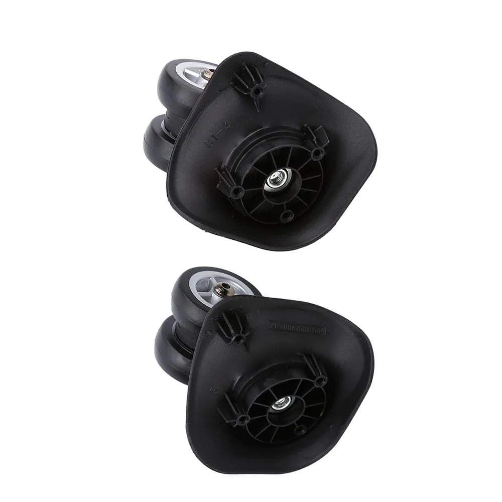 1 زوج دائم بولي كلوريد الفينيل الأمتعة عجلة استبدال عجلات دوارة سوداء حقيبة عجلة عجلات عربة إصلاح الأمتعة