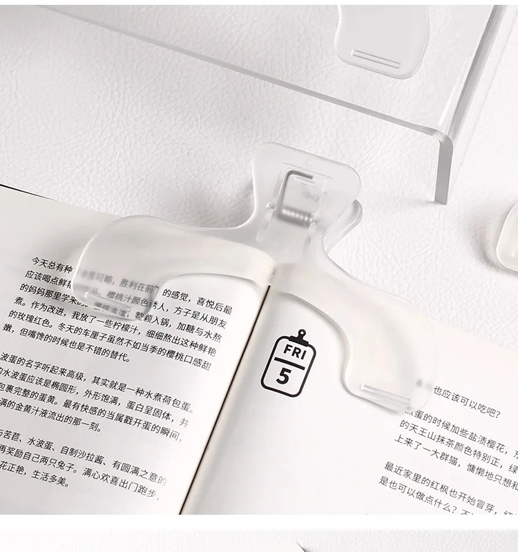 ins transparent treasure cover head book clip book clip practical note clip student fixed book clip ticket clip reading book