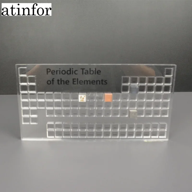 atinfor Element Cube Collector Box Acrylic Box Case 10mm Grid Element Cube Collection Clear Element Periodic Table Storage Boxe