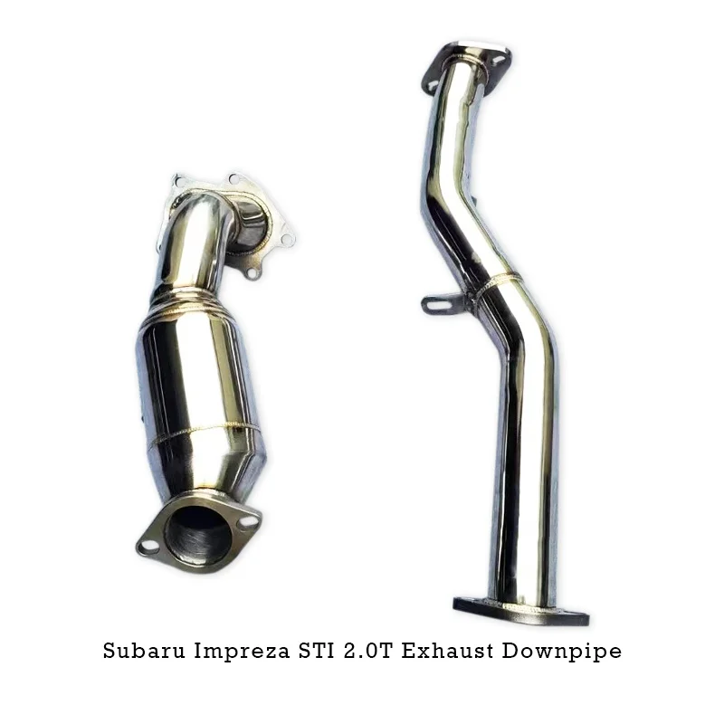 Head Section High flow Pipes Exhaust Pipes branch downpipe Exhaust Pipe with catalyst for Subaru Impreza STI 2.0T 2003