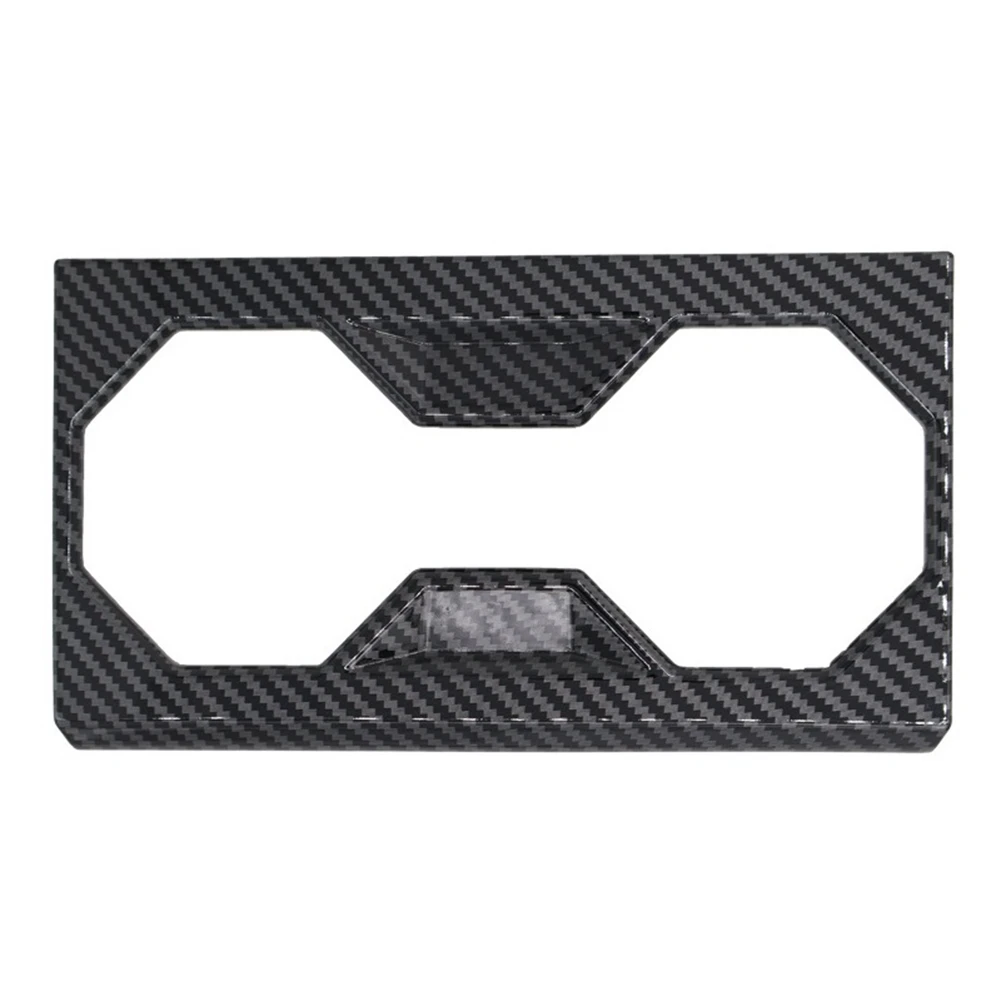 Center Console Cup Holder Trim Cover for Cybertruck 2024 Interior Accessories Bright Carbon Fiber Pattern