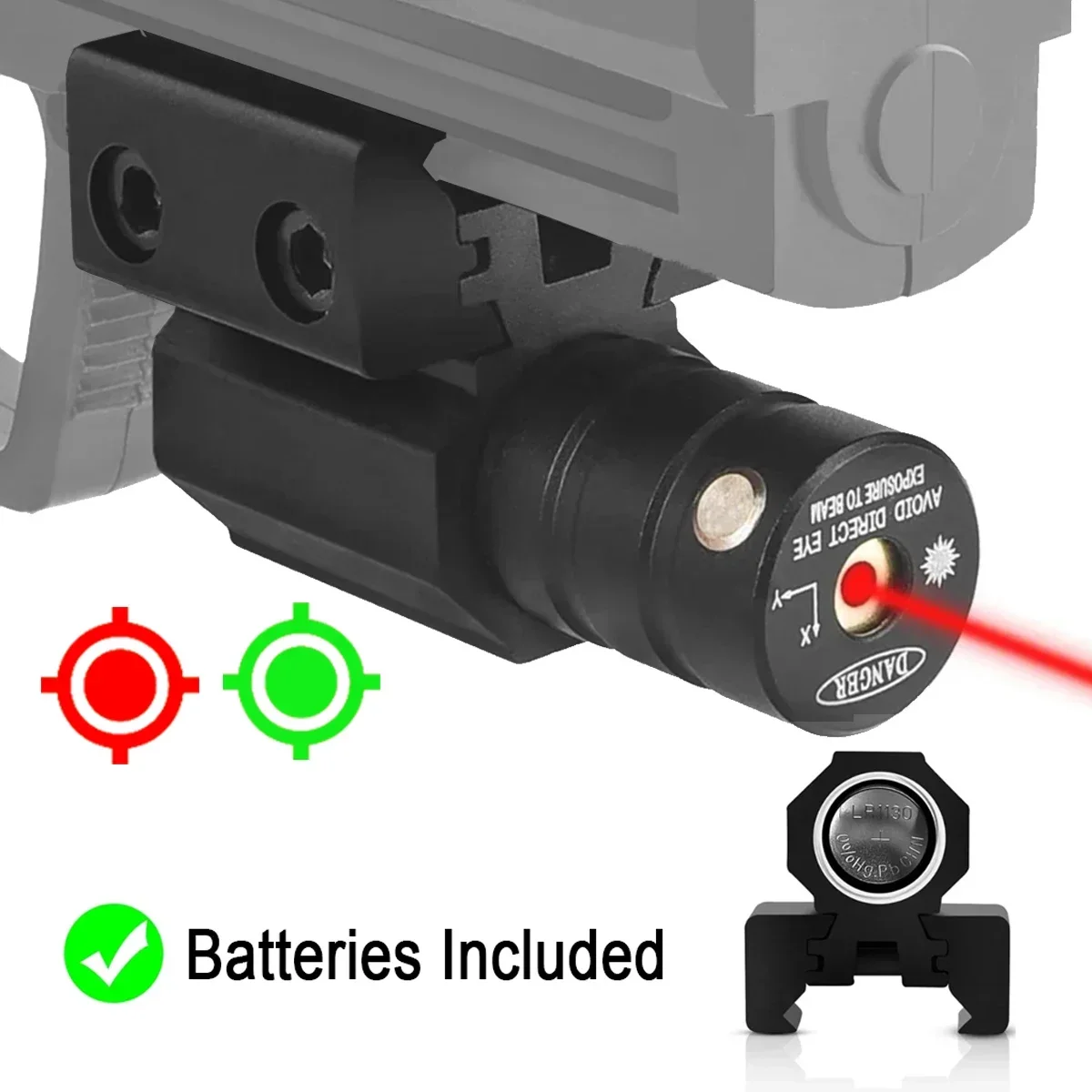 

Universal 11mm 20mm Adjustable Rail Mount Red Green Dot Laser Sight Light Tactical G17 Airsoft Rifle Laser Pointer Light